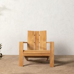Lounge Teak Wood Chair Outdoor Natural Fine sanded