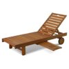 Teak sun Lounger outdoor Furniture brown stain Color
