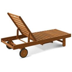 Teak sun Lounger outdoor Furniture brown stain Color