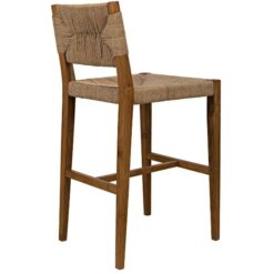Teak Rope Barstools solid Natural wood