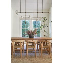 TEAK DINING CHAIR WITH ROPE SEAT NATURAL IN TEAK