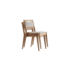 teak wood stacking dining chair with cushion