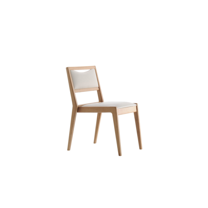 teak wood stacking dining chair with cushion