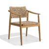 wooden teak accent chair with woven seater and backrest wooden teak accent chair with woven seater and backrest