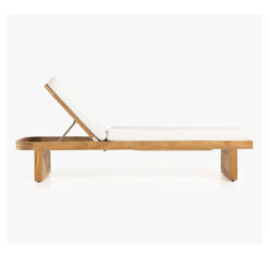 outdoor teak wood sun bed natural