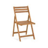 TEAK GARDEN CHAIR FOLDING FRANCE NATURAL