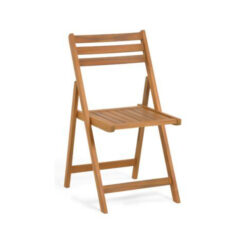 TEAK GARDEN CHAIR FOLDING FRANCE NATURAL