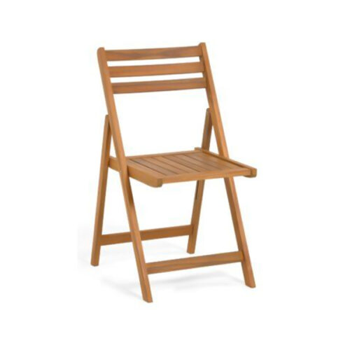 TEAK GARDEN CHAIR FOLDING FRANCE NATURAL