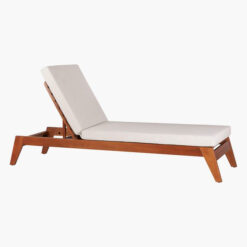 teak wood natural color sun lounger paris