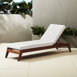 teak wood natural color sun lounger paris