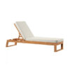 Single Teak sun Lounger Outdoor Natural Color Summerville All Inclusive Resort