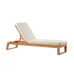 Single Teak sun Lounger Outdoor Natural Color Summerville All Inclusive Resort