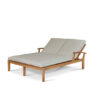Double Single Teak sun Lounger Outdoor Natural Color Dhaalu Atoll Maldives