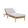 teak wood woven sun lounger natural color frame
