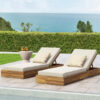 outdoor teak deep sun lounger natural color outdoor teak deep sun lounger natural color