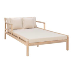 outdoor double sun bed natural color