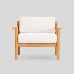 solid teak wood sofa natural color with cushion