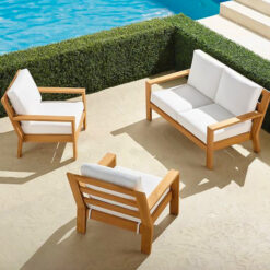 teak wood sofa set outdoor natural color sydney