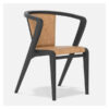 teak dining chair upholstered dark color wood