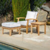 Teak Deep Seating chair with Footrest