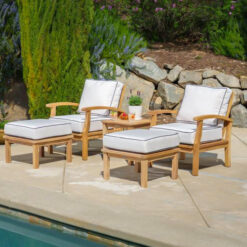 Teak Deep Seati... Teak Deep Seating chair with Footrest