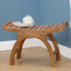 TEAK BATH ROOM STOOLS BENCH KNOCK DOWN LEGS
