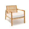 Solid Teak Wood Accent Chair Natural Color