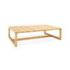 Solid Teak Wood Rectangular Coffee Table Natural Color