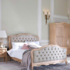French Style Bed Classic Padded headboard Furniture