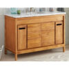 Solid Teak Wood Bathroom Vanity Natural Color