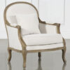 Solid Wood Sofa French Style White Cushion