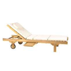 Made By Teak Wood Sun Lounger Natural Color