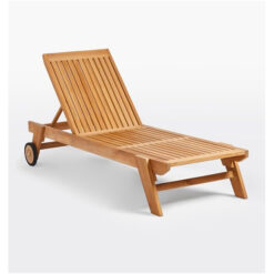 Made by Teak Wood Sun Lounger Natural Color Maldives