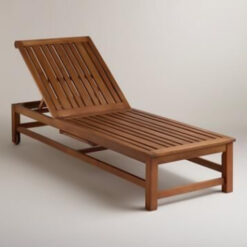 Teak Wood Brown Color Sun Lounger Malta