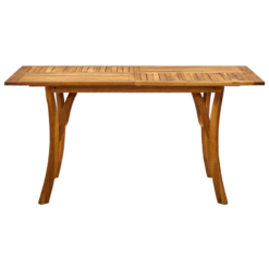 Wooden Teak Outdoor Dining Table Fine Sanded