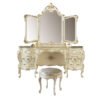 Classic Wooden Dressing Table with Mirror and 6 Drawers Classic Wooden Dressing Table with Mirror and 6 Drawers