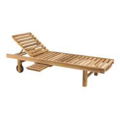 Wooden Teak Natural Color Sun Lounger