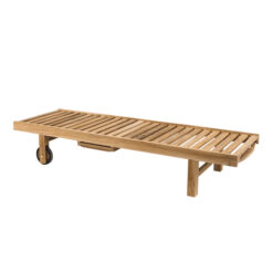 Wooden Teak Natural Color Sun Lounger