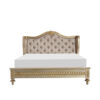 Wooden Bed Classic Style with Gold Frame Color