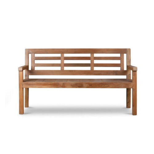 Teak Wood Outdoor Bench 3 Seater Fine Sanded