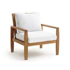 Wooden Teak Lounge Chair Natural Color