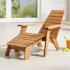 Wooden Teak Lounger Chair Natural Color Wooden Teak Lounger Chair Natural Color