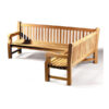 Teak Wood Natural Color L Shape Bench