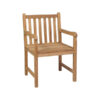 Solid Teak Wood Garden Armchair Fine Sanded