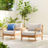 Solid teak Wood Sofa Outdoor Set Natural Color