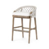 Wooden Bar Stools with Cushion and Rope Backrest Wooden Bar Stools with Cushion and Rope Backrest
