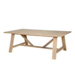 Wooden Teak Outdoor Dining Table Fine Sanded