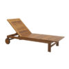 Solid Teak Wood Sun Lounger Natural Color Solid Teak Wood Sun Lounger Natural Color