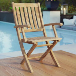 Solid Teak Wood Folding Armchair Fine Sanded