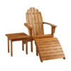 Solid Teak Wood Adirondack Chair with Small Coffee Table